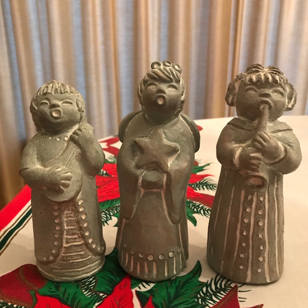 Set of 3 Signed Isabelle Bloom Angel Figurines